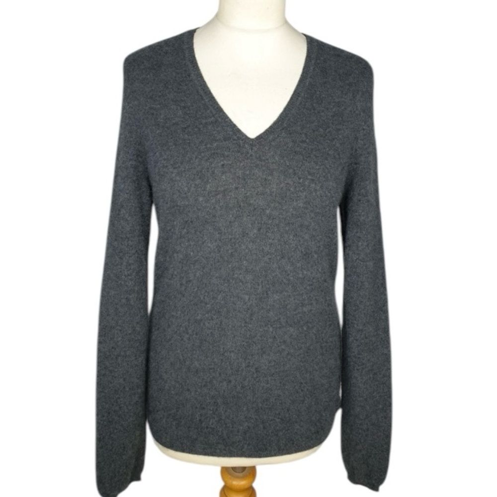 Charter Club Luxury Cashmere Dark Gray V-Neck Sweater 3x